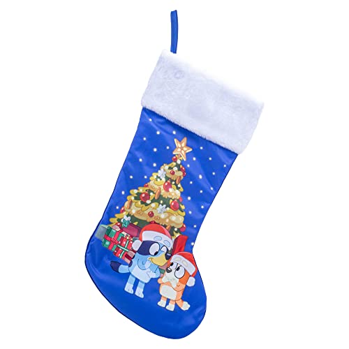 Bluey Bingo with Tree Stocking (Blue) 19-Inch Kurt Adler Official Christmas Stocking