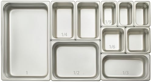 Full Size 6-Inch Deep Stainless Steel Steam Pan - Anti-Jam Hotel & Restaurant Pan - Variation of 1