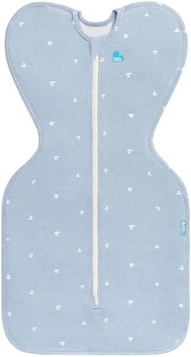 Love To Dream Swaddle Up | Soft Bamboo Fabric Wearable Blanket | Arms Up Design, Medium 8-13 lbs, Boats Mist