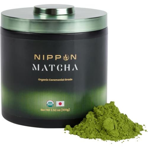 Ceremonial Grade Matcha Powder 3.53oz - Organic Uji Green Tea for Lattes & Recipes