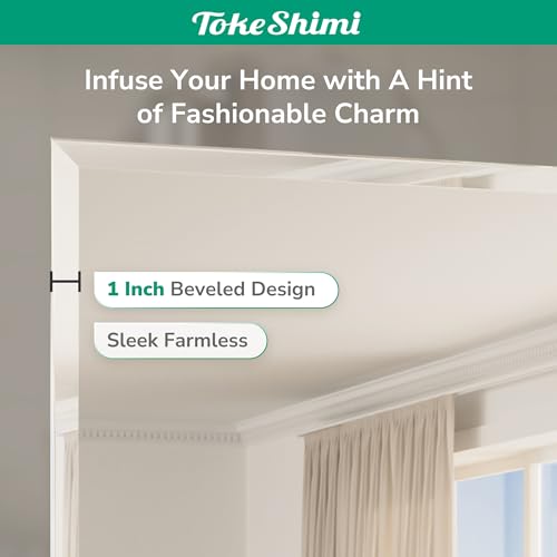 Frameless Bathroom Vanity Mirror 24x36 in Beveled Edge - TokeShimi, Horizontal & Vertical Mount