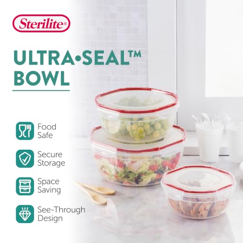 Clear Sterilite 8.1 Qt Airtight Food Storage Bowl - 2 Pack