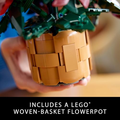 LEGO Icons Poinsettia Flower Building Set for Adults - Festive Holiday Decor