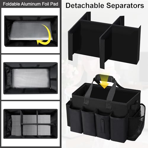 Wigojoy Large Cleaning Caddy Bag for Housekeepers - Black