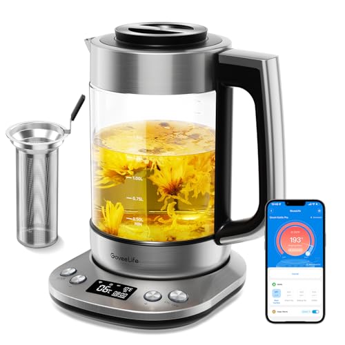 GoveeLife Silver Smart Electric Kettle 1.7L with App & Voice Control