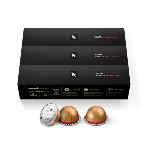 Nespresso Vertuo Melozio Decaf Coffee Pods 30 Count - Medium Roast, Recyclable Capsules