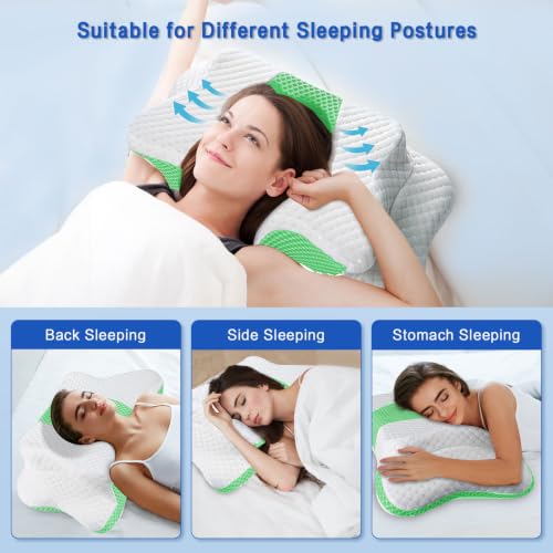 Adjustable Cervical Pillow for Neck Support - Ergonomic Pain Relief Pillow