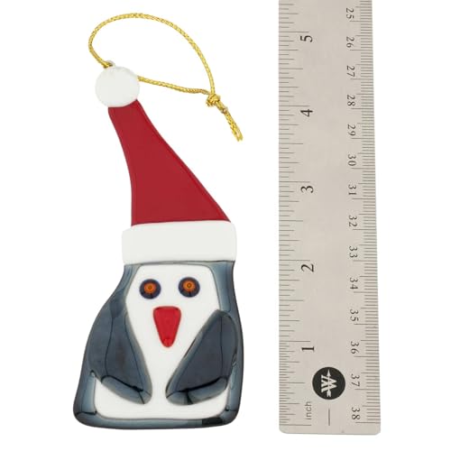 Murano Glass Penguin Christmas Ornament Handmade in Italy