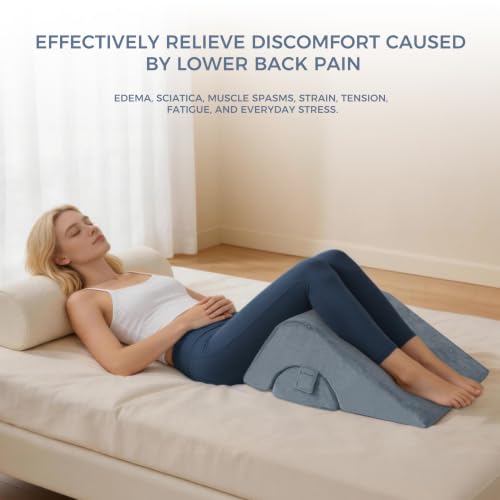 Ganondorf Knee Pillow for Back Sleeping, Leg Support Wedge with Removable Cover