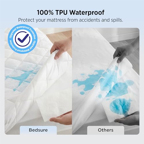 White King Mattress Protector 78x80+18 Inches Waterproof Quilted Bedding