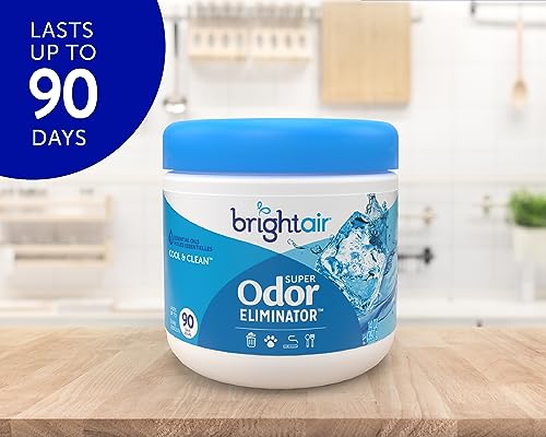 Bright Air Super Odor Eliminator Cool & Clean Scent | 14 oz, Case of 6, Natural Essential Oils, Lasts Up to 90 Days