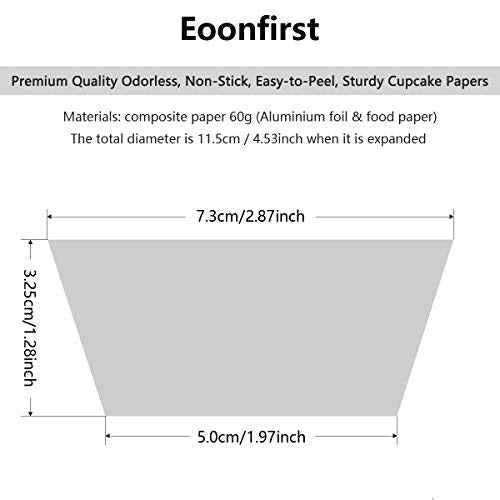 Eoonfirst Green Foil Cupcake Case Liners Christmas Day Baking Muffin Paper Cups 200Pcs