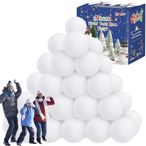36 PCS Plush Snow Balls for Kids Indoor Snow Fight Set - Homiar 36 PCS