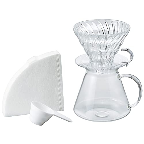 Pour Over Coffee Set with Glass Dripper and Cup - Variation of Glass Pour Over Set