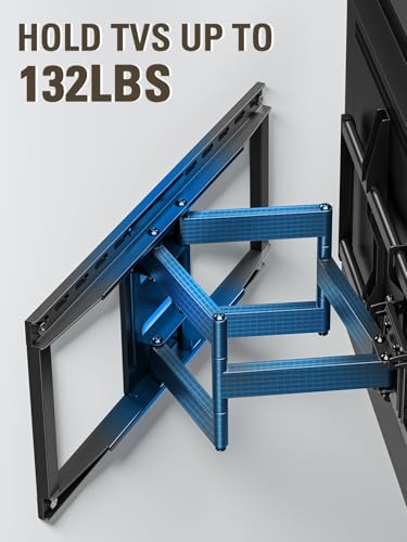Full Motion TV Wall Mount for 42-90 Inch TVs with 24-Inch Stud Compatibility - Max VESA 800x400mm, 132 lbs, Articulating Arms - Variation of 24" Studs