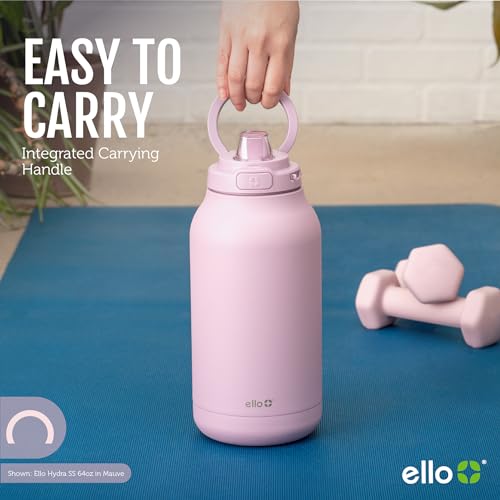 Ello Hydra 64oz Mauve Vacuum Insulated Stainless Steel Water Bottle