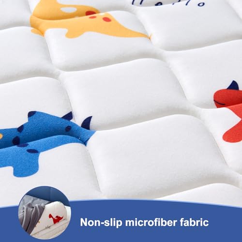 Ceekliybear 2-Pack Dinosaur Toddler Foam Bed Bumpers, Non-Slip Bed Rails for Twin Queen King, 52"x7"x5"