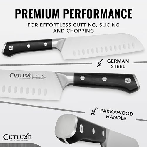 7-Piece Chef Knife Set with German Steel Razor Sharp Blades – Kitchen Cutlery