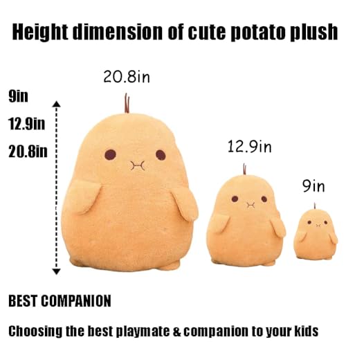 Cute Potato Plush Toy Kawaii Potato Stuffed Doll Soft Stuffed Food Potato Plushie Pillow Toys Doll Kids Gifts (20.8in)