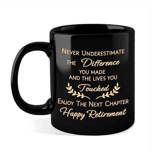 Black Retirement Mug for Men & Women 2026 - Happy Retirement Gift