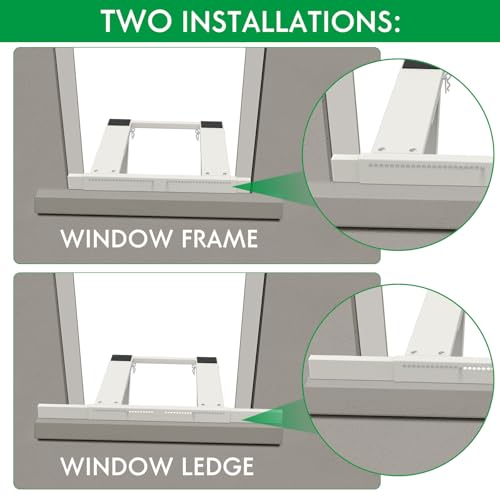 Fioracl No-Drill Window AC Support Bracket Up to 200 lbs - Heavy-Duty Steel, Universal Fit, Easy Installation