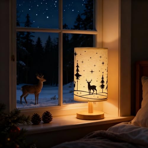 Glooglitter Christmas Lamp Christmas Decor Indoor - 11.6 Inch Rainbow Night Light - Holiday Gift