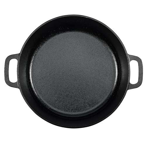 7-Quart Pre-Seasoned Cast Iron Dutch Oven with Lid & Dual Handles
