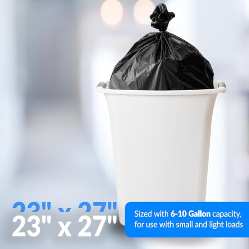 Reli. 6-10 Gallon Trash Bags - Black, 1000 Count - Bathroom & Home Use Variation