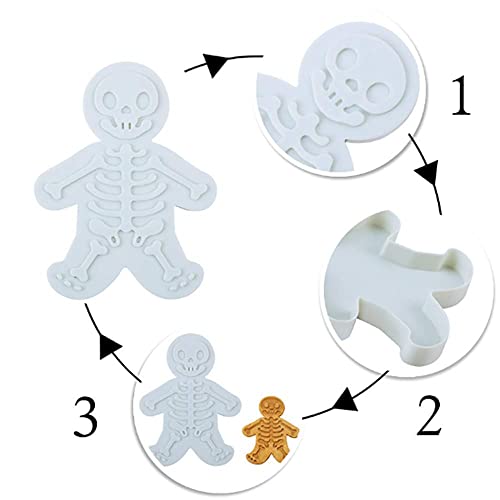 Halloween Skull Gingerbread Men Cookie Cutters Fondant Biscuit Cutter
