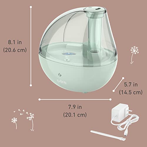 Pure Enrichment PureBaby Whisper Green Ultrasonic Cool Mist Humidifier for Nursery