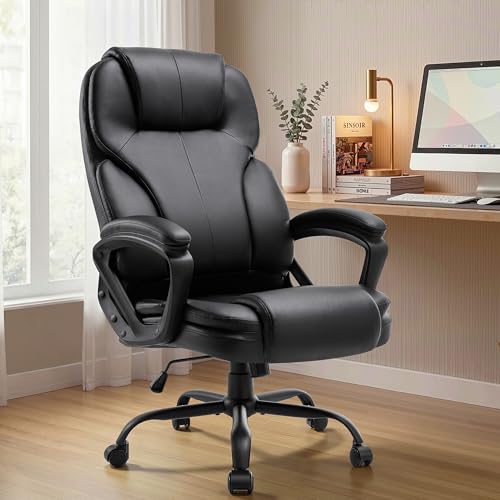 Meilocar Black Ergonomic Office Chair with High Back, Adjustable, Heavy Duty, 360° Swivel