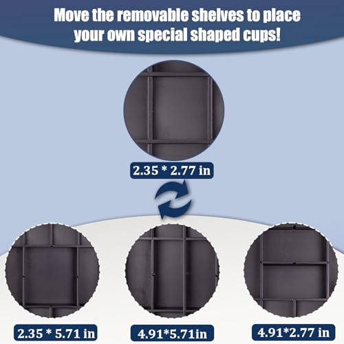 Giant Shot Glass Display Case Wall Mount with Removable Shelves and UV Protection Acrylic Door