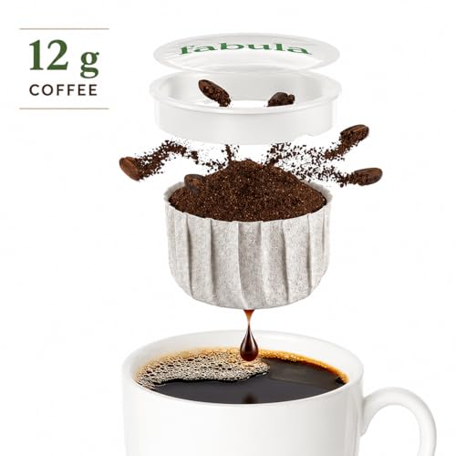 Fabula USDA Organic Medium Roast Coffee Pods for Keurig 2.0, 24 Count, Low Acid, Single Origin, Compostable & Non-GMO