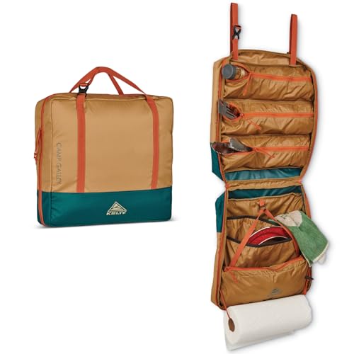 Kelty Camp Galley Deluxe Camp Kitchen Organizer Kit with Deep Pockets & Paper Towel Holder - Regular
