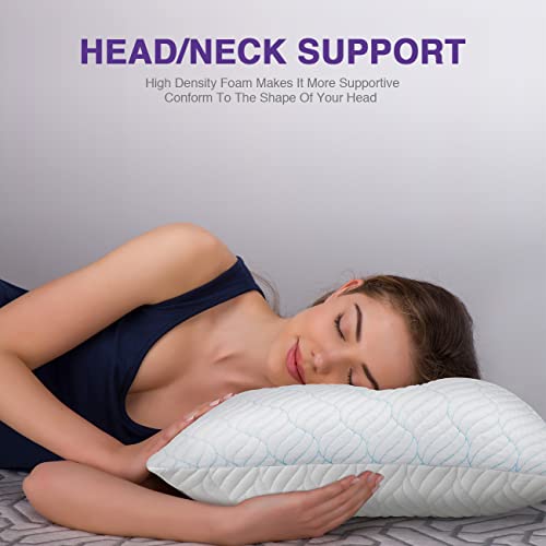 WISHSMILE Cooling Shredded Memory Foam Pillows King Size 2 Pack