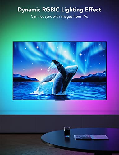 Govee 15FT RGBIC TV LED Backlight for 70-80 Inch Screens, Smart App & Voice Control