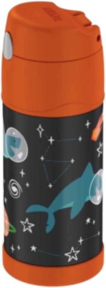 THERMOS FUNTAINER F4101 Stainless Steel Kids Bottle - 12 Ounce | Space Shark Design