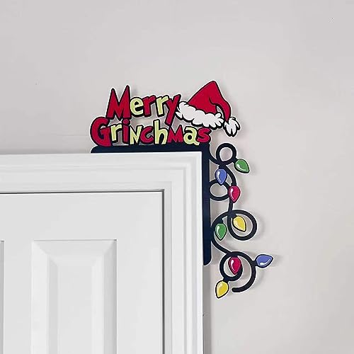 Jxueych D/Right Christmas Door Corner Decor – Funny Wooden Home & Holiday Decor