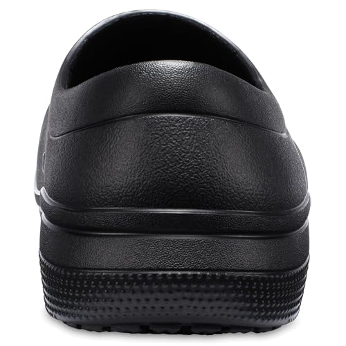 Crocs Unisex On The Clock Clog Slip Resistant Shoes - Black / 7 Women / 5 Men