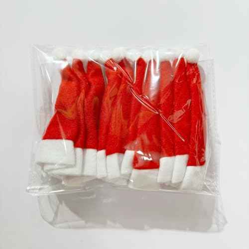 Christmas Santa Hats Silverware Holders, Xmas Party Dinner Utensil Organizers Decorations Supplies 32pcs