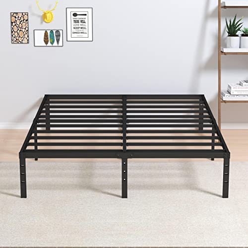 Maenizi 14 Inch Queen Metal Bed Frame - Heavy Duty Support, No Box Spring Needed