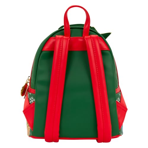 Dr. Seuss Grinch Holiday Mini Backpack - Faux Leather, Light-Up Star