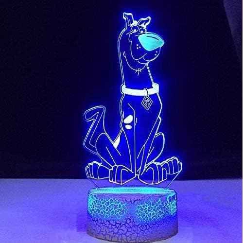 Figure Cute Cartoon Dog Baby Nightlight, Acrylic 3D Lamp LED Night Light Touch Control Color (16 Colors)