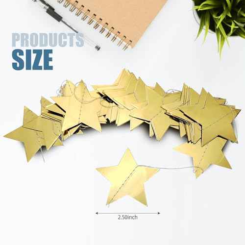 4 Pcs Star Garlands, Glitter Star Garlands Banner Decor£¬ Christmas Garlands, for Happy Birthday Decorations, Graduation Decorations, Wedding, Party Decor (4)