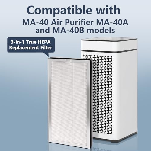 2 Pack HEPA Air Filter Replacement for MA-40 Air Purifier - Compatible with MA40 Series