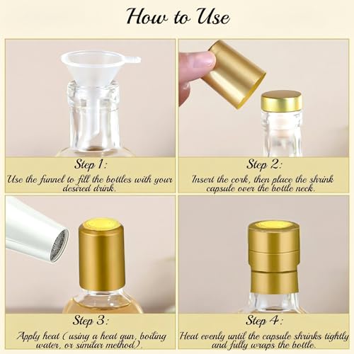 12 Pack 6oz Glass Bottles with T-Top Cork Stoppers - Clear Reusable Sample Bottles