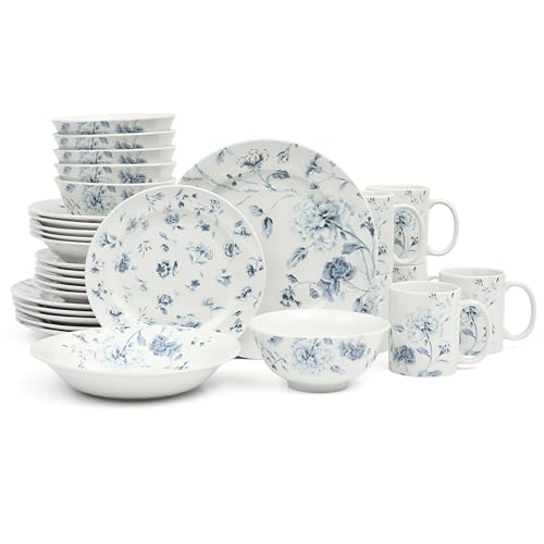 Martha Stewart Empress Bouquet 30 Piece Decorated Porcelain Chip and