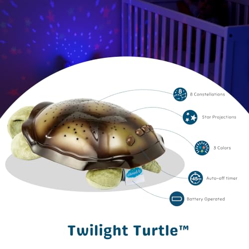 Cloud b Twilight Turtle Green Night Light Star Projector with 3 Colors & Auto-Shutoff