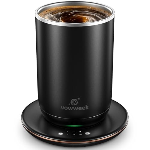 Black Self Stirring Coffee Mug - 10 oz Heated Mug with Magnetic Stirrer (Variation of THIS listing)