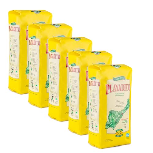 Yerba Mate Traditional Con Palo Pack of 5 - 2.2 lb Each | Playadito